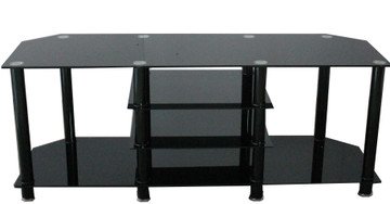 Tesoro Large Black Glass TV Cabinet
