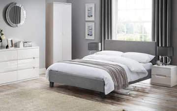RIALTO LIGHT GREY LINEN BED
