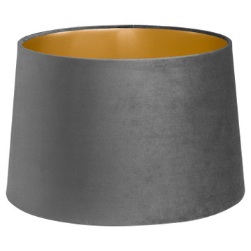 Grey Velvet Lamp And Ceiling Shade by Tesoro Direct