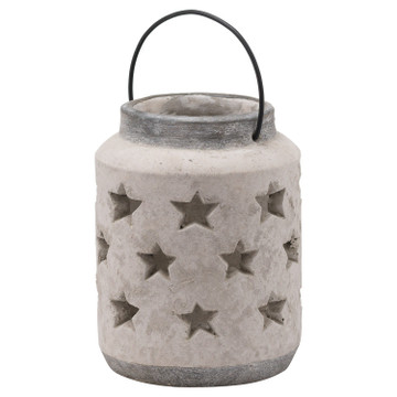 Bloomville Large Stone Star Lantern By Tesoro