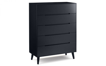 Alicia 5 Drawer Chest - Anthracite Space Cover Stylish Design Cabinet
