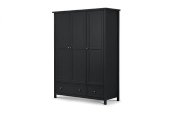 MAINE 3 DOOR 2 DRAWER COMBINATION WARDROBE - ANTHRACITE
