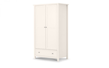 MAINE 2 DOOR COMBINATION WARDROBE - SURF WHITE
