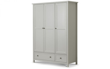MAINE 3 DOOR 2 DRAWER COMBINATION WARDROBE - DOVE GREY