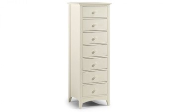 Cameo 7 Drawer Narrow Chest - Stone White