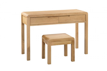 CURVE 2 DRAWER DRESSING TABLE & STOOL ASS