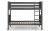 MAINE BUNK BED - ANTHRACITE