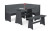 NEWPORT CORNER DINING SET WITH STORAGE BENCH - ANTHRACITE