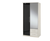 Tesoro 2 Door White & Glossy Black  Mirror Wardrobe Tesoro 2 Door White & Glossy Black  Mirror Wardrobe