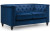 SANDRINGHAM 3 SEATER SOFA - BLUE VELVET