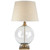 Lunel Glass Orb Table Lamp With Edged Linen Shade