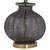 Luxton Glass Fluted Lamp With Black Velvet Shade