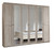 Tesoro 6 Door 4 Mirror Oak Wardrobe