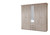 Tesoro 5 Door 3 Drawer Oak Wardrobe