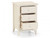 Cameo 3 Drawer Bedside - Stone White