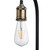 Industrial Black And Brass Floor Lamp Inc Bulb by Tesoro Direct