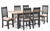 Bordeaux Extending Wooden Double Color Dining Table Dark Grey