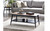 FINDLAY COFFEE TABLE WITH SHELF - WALNUT & BLACK