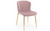 HARPER DINING CHAIR WITH LUXUARIOUS MATERIAL - DUSKY PINK