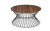 JERSEY ROUND WIRE COFFEE TABLE - WALNUT