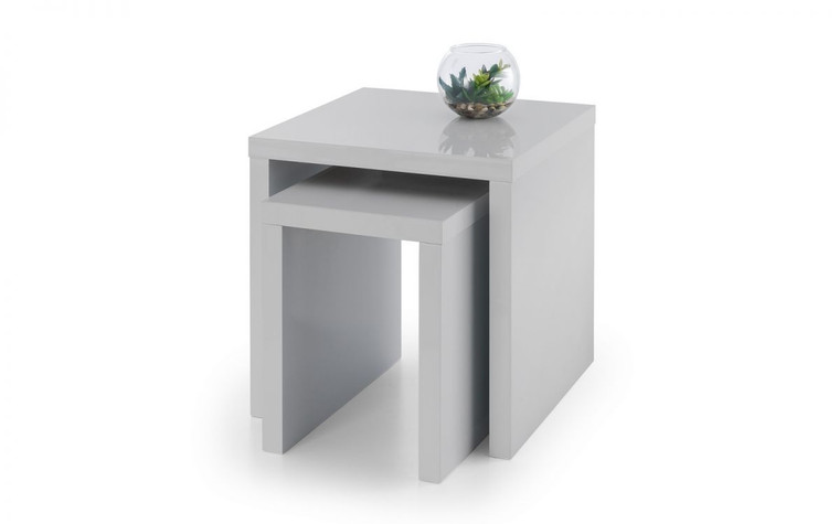 METRO HIGH GLOSS NEST OF TABLES GREY