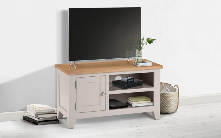 RICHMOND TV UNIT ASS - ELEPHANT GREY/PALE OAK