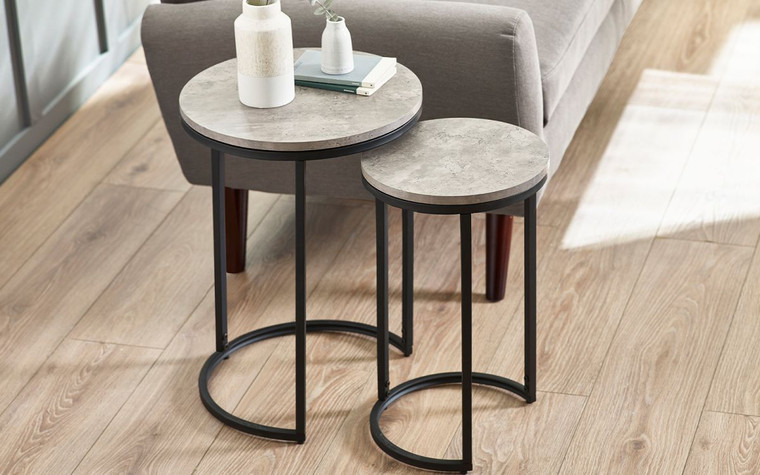 STATEN ROUND NESTING SIDE TABLES