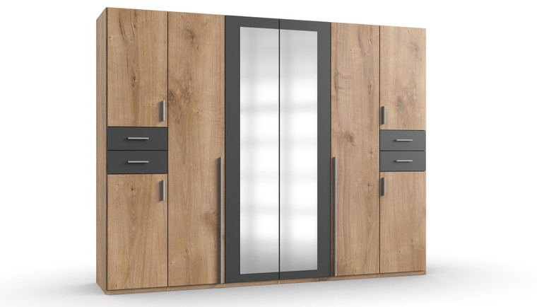 Tesoro 6 door Oak Wardrobe