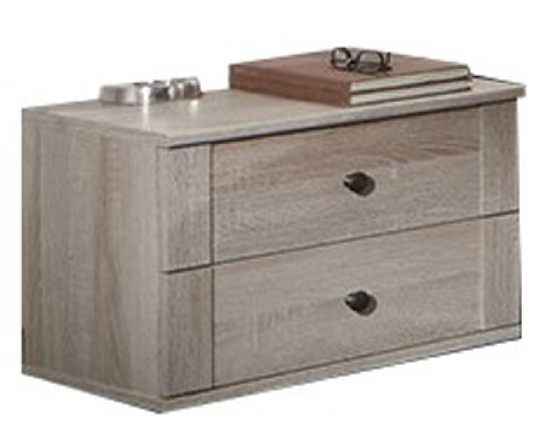 Tesoro oak 2 Drawer Bedside chest