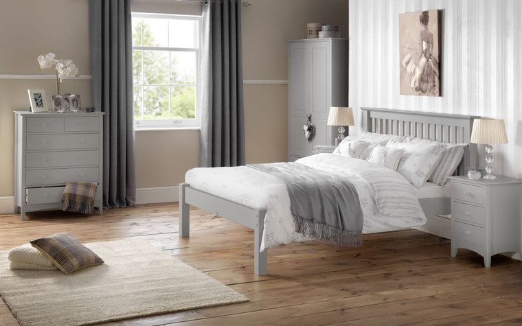 Barcelona Bed Low Foot End - Dove Grey