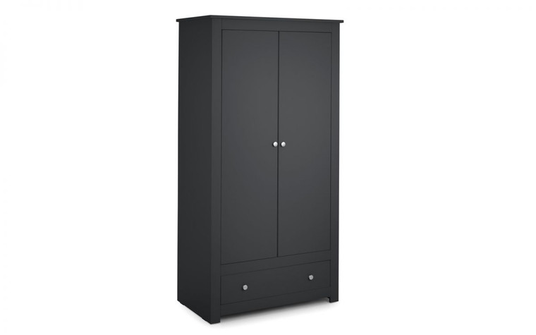 RADLEY 2 DOOR 1 BIG DRAWER WARDROBE - ANTHRACITE