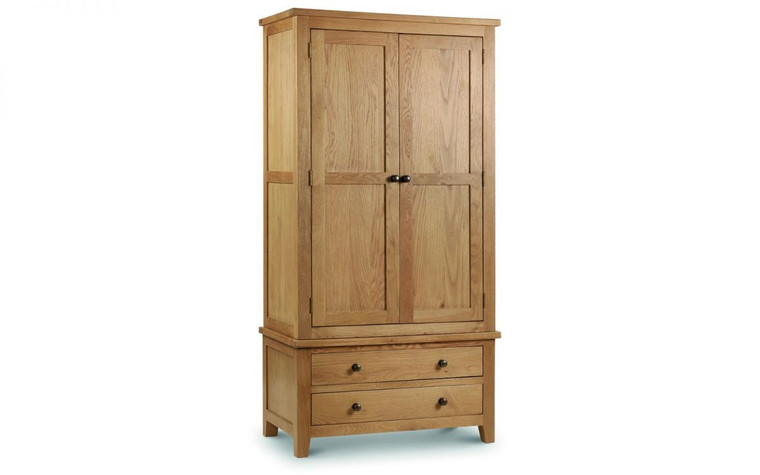 MARLBOROUGH OAK 2 DOOR 2 DRAWER COMBINATION WARDROBE