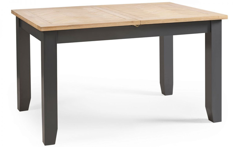 Bordeaux Extending Wooden Double Color Dining Table Dark Grey