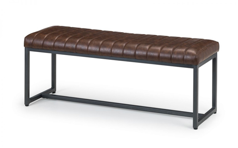 BROOKLYN UPHOLSTERED BENCH - BROWN