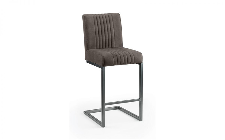 BROOKLYN BAR COMFORTABLE SITTING STOOL - CHARCOAL GREY