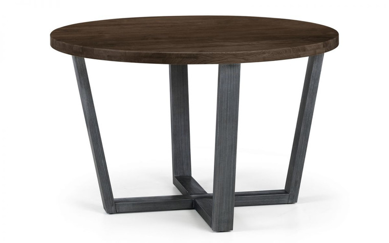 Brooklyn Round Dark Wooden Table - Dark Oak