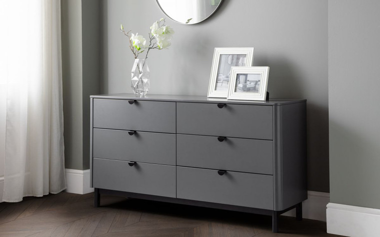 CHLOE 6 DRAWER BEDSIDE