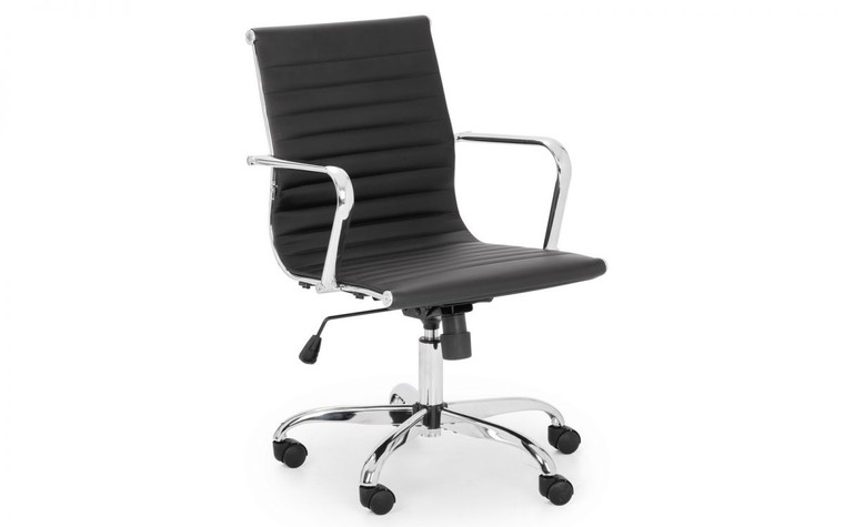 GIO BLACK CHROME OFFICE CHAIR