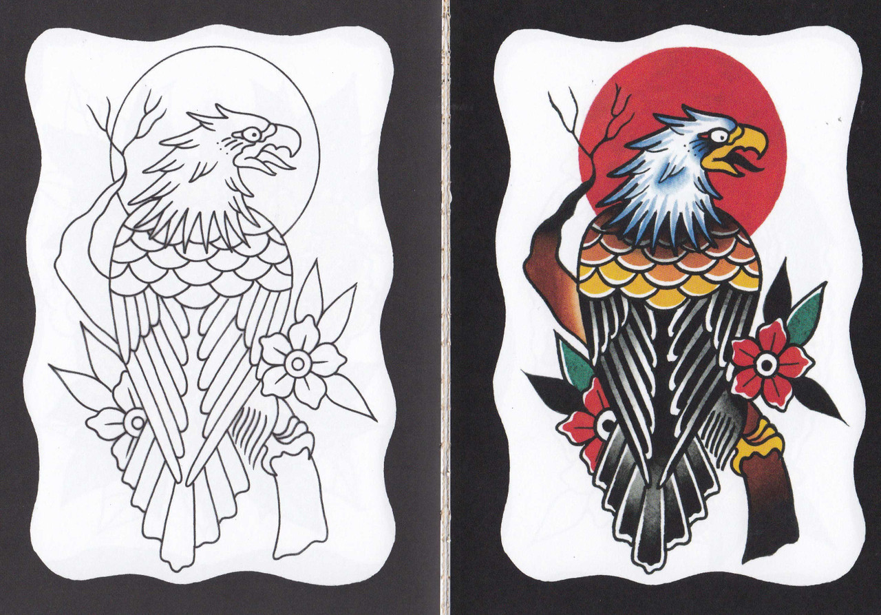 Traditional Eagle by myself 2nd tattoo flash Ive ever done 1st time  poster to this sub  rTattooDesigns
