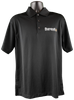 Black Nike dri-fit short-sleeve polo with white embroidered "Summit" logo on right chest corner