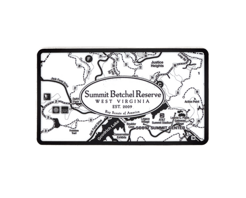 Wooden Inside Map Magnet