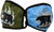 Blue and Green face masks with bear/paw logo (gray paw, black bear)