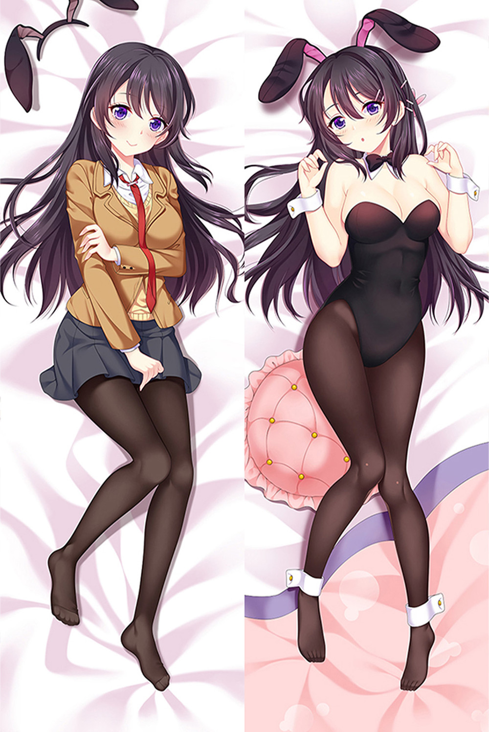 Mai Sakurajima (Rascal Does Not Dream of Bunny Girl Senpai) Dakimakura Body Pillow Cover