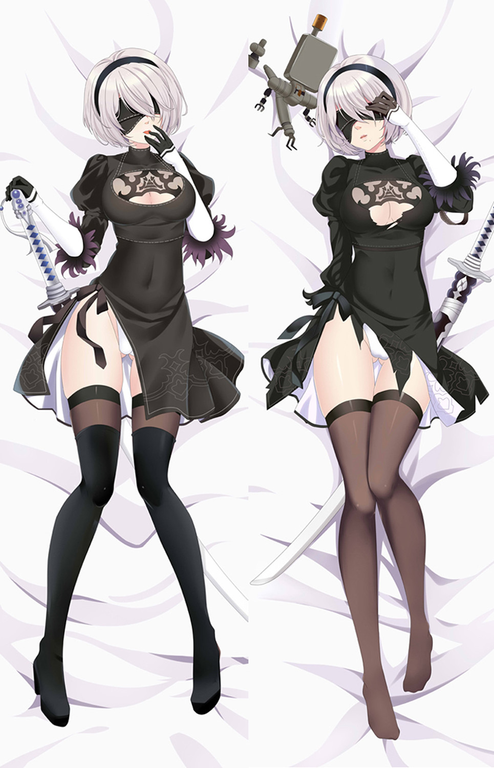 2B (Nier Automata) Dakimakura Body Pillow Cover