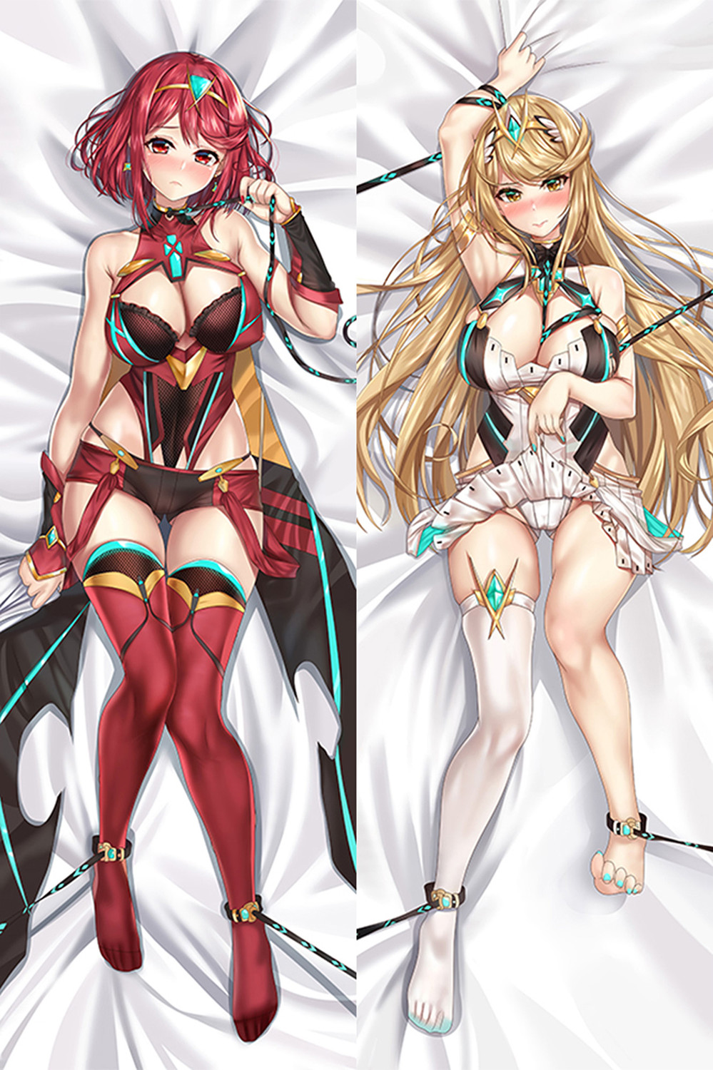 Pyra and Mythra (Xenoblade Chronicles) Dakimakura Body Pillow Cover