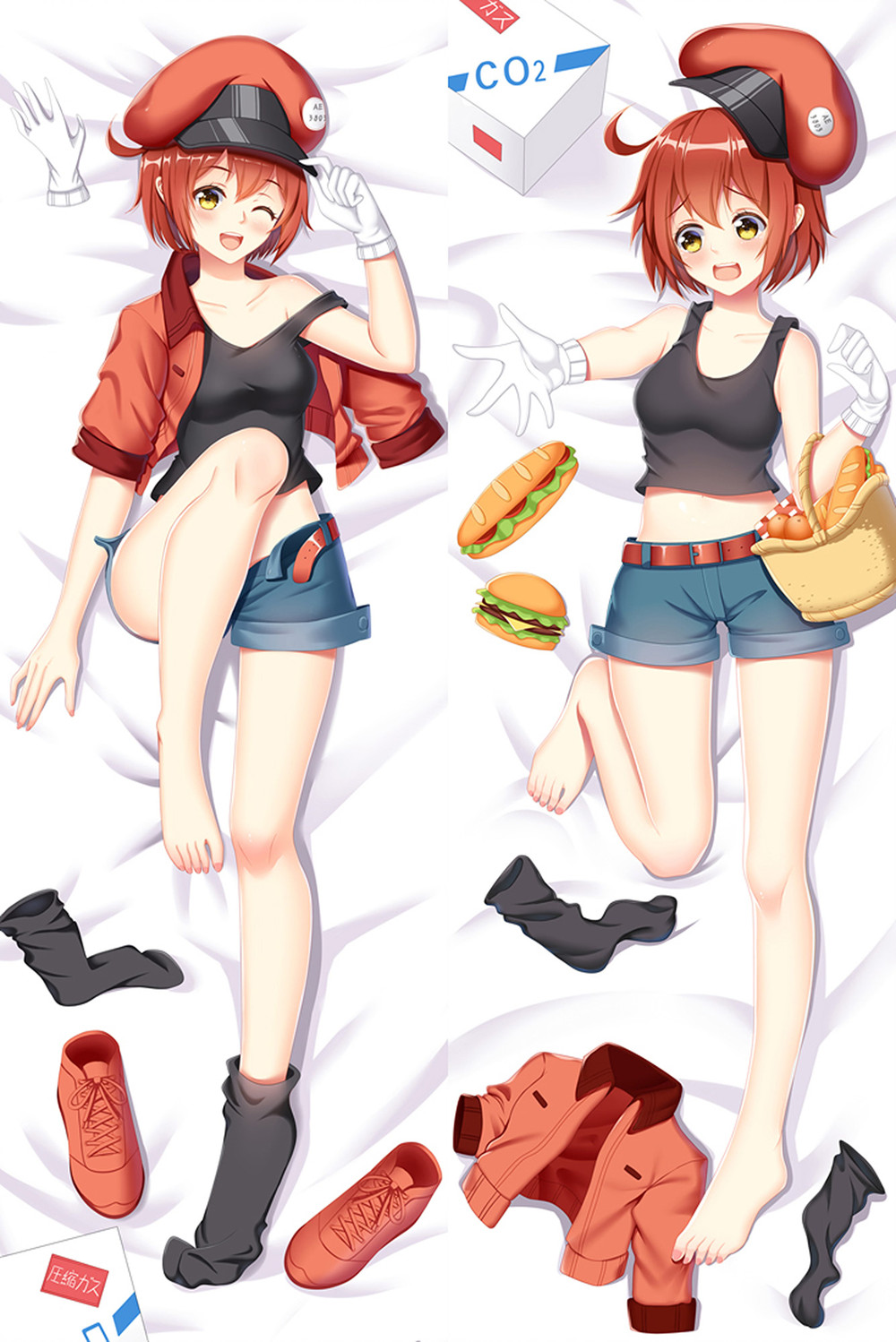 Red Blood Cell (Cells at Work) Dakimakura Body Pillow Cover