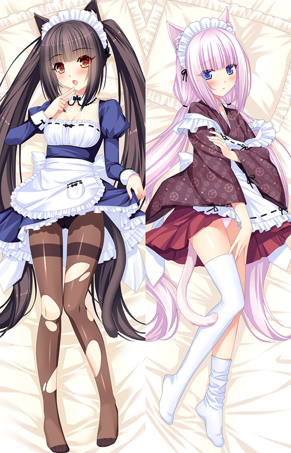Chocola and Vanilla (Nekopara) Dakimakura Body Pillow Cover