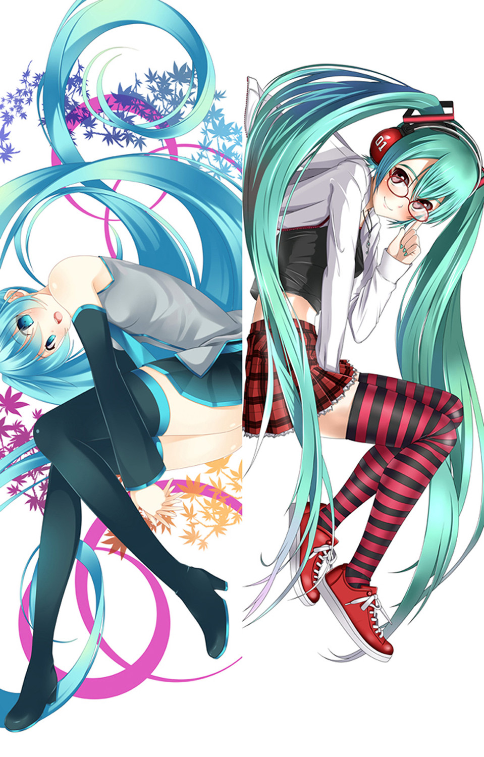 Hatsune Miku (Vocaloid) Dakimakura Body Pillow Cover