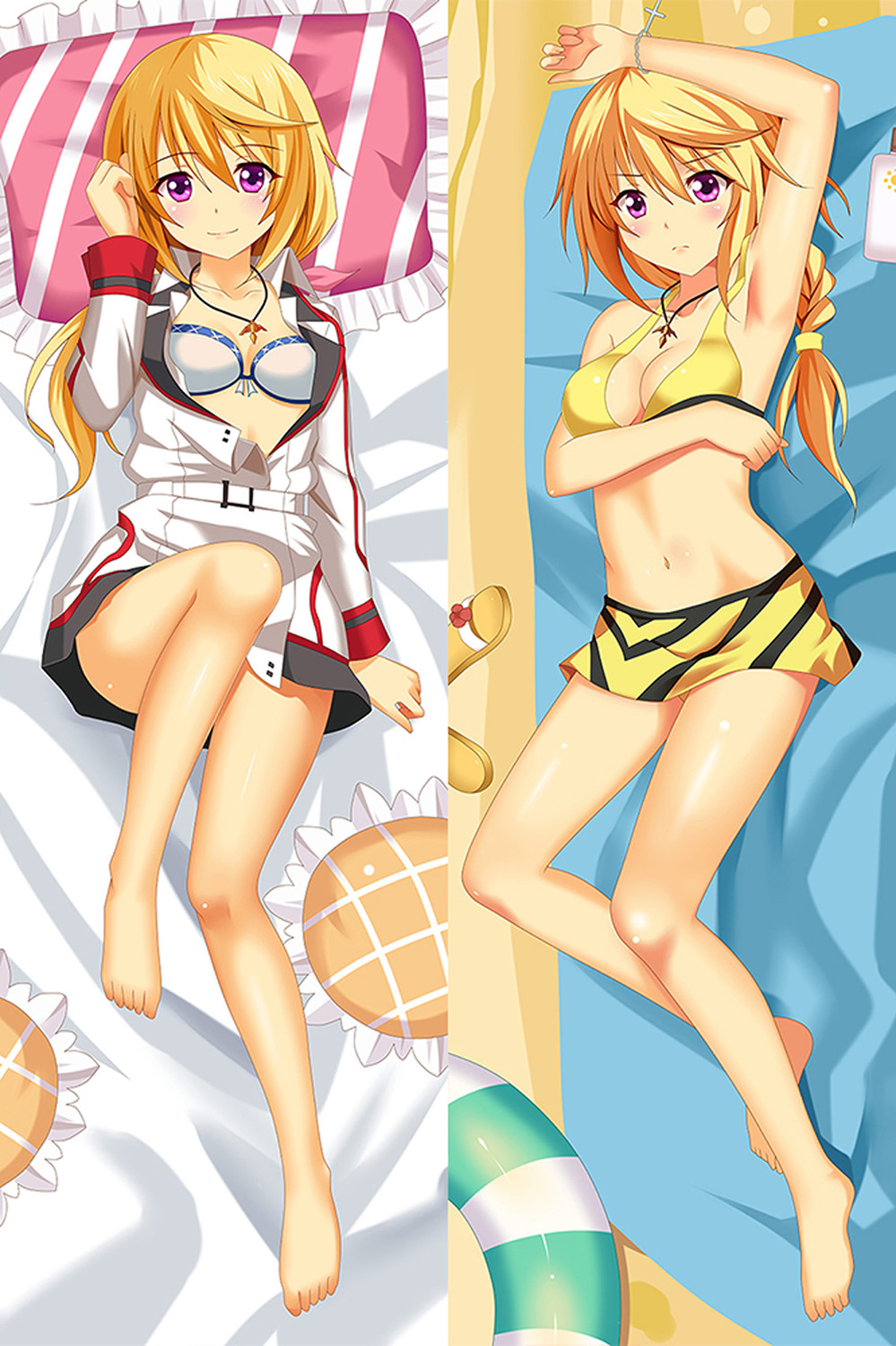 Charlotte Dunois (Infinite Stratos) Dakimakura Body Pillow Cover