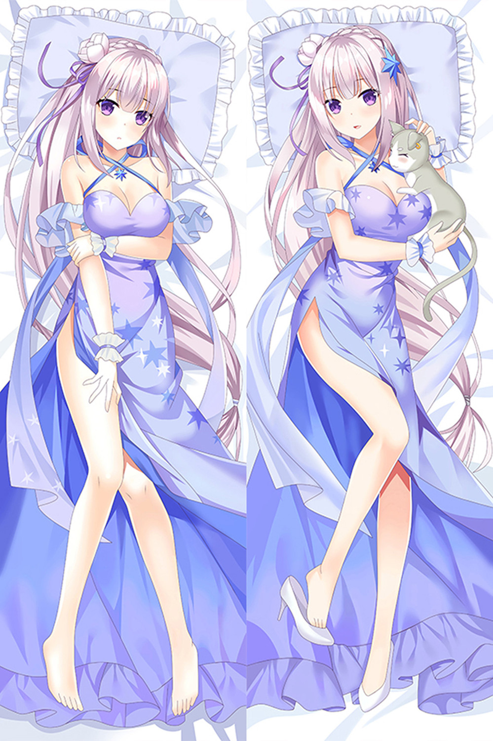 Emilia (Re: Zero) Dakimakura Body Pillow Cover
